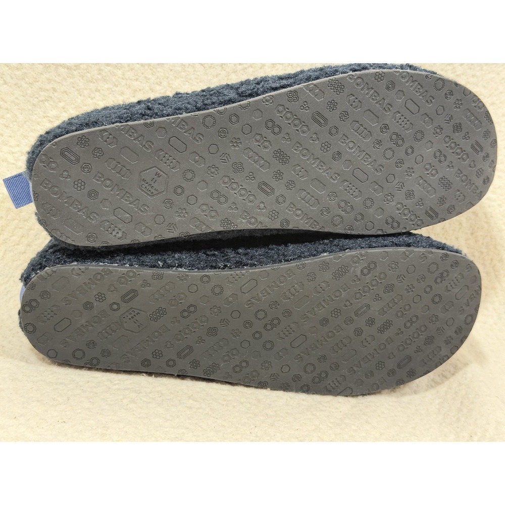 Bombas Slipper Tech Womens 11 Navy Sherpa Memory Foam House Shoes Cozy - Picture 11 of 16